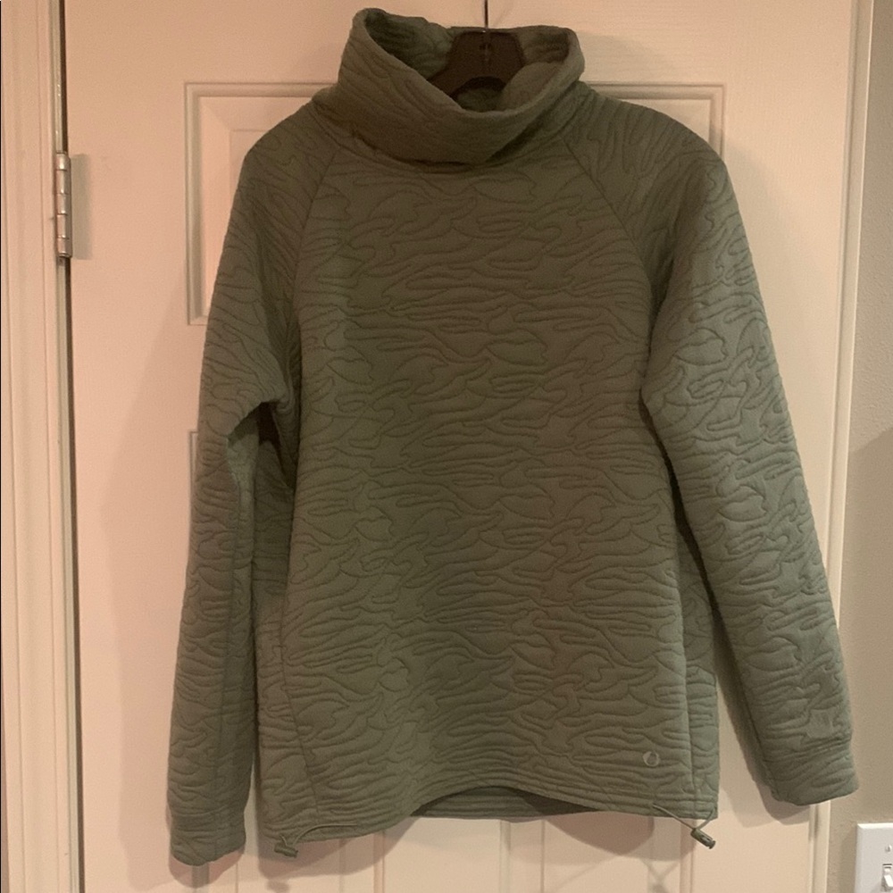 Olive Green Quilted Pullover